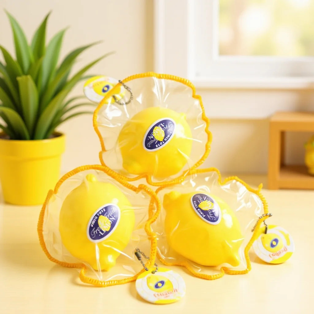 High Stitched Lemon Squishy Stress Relief Sensory Fidget Toy