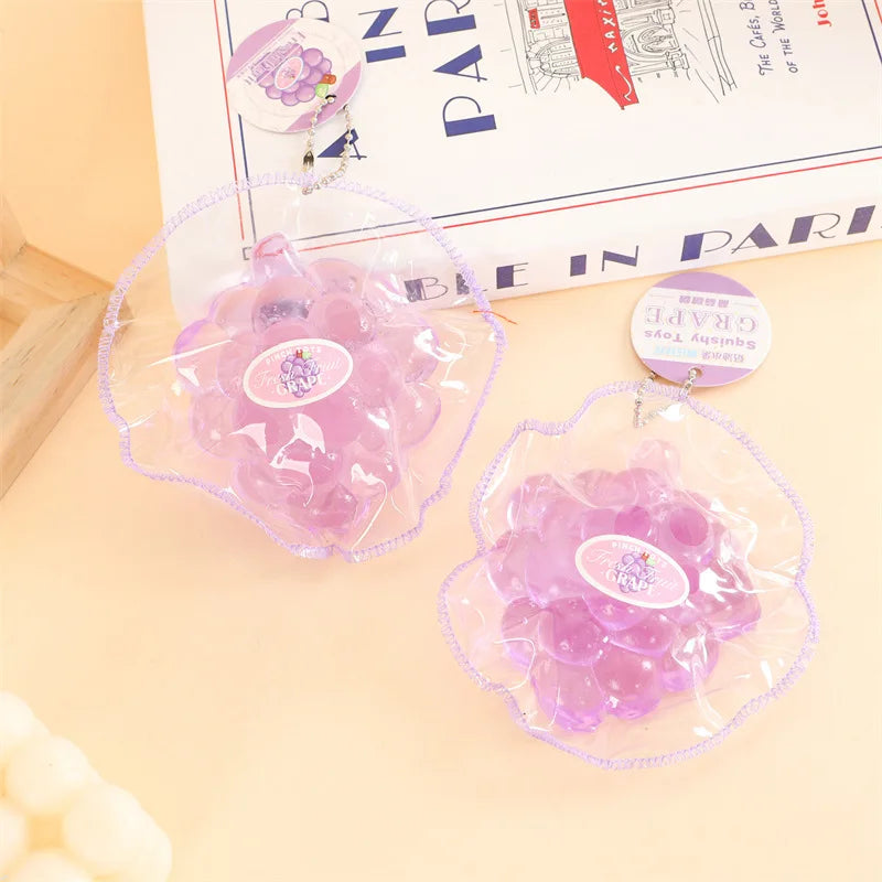 Transparent Grape Squishy Fast Rebound Sensory Fidget Toy