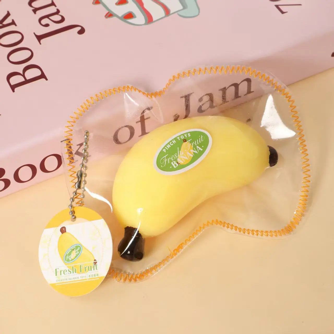 Stitched Banana Squishy High Elastic Quick Rebound Sensory Toy