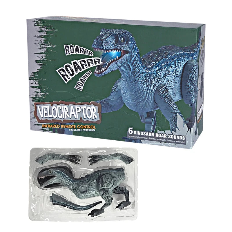 Remote Control VelociRaptor Dinosaur Robot Toy – Electric Walking Dino