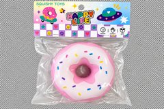 Happy Life Donut Squishy Toy 1 Piece Random Color
