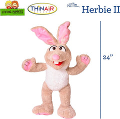 THiN AiR Brands Living Puppets Herbie II 24 Inch Rabbit Hand Puppet