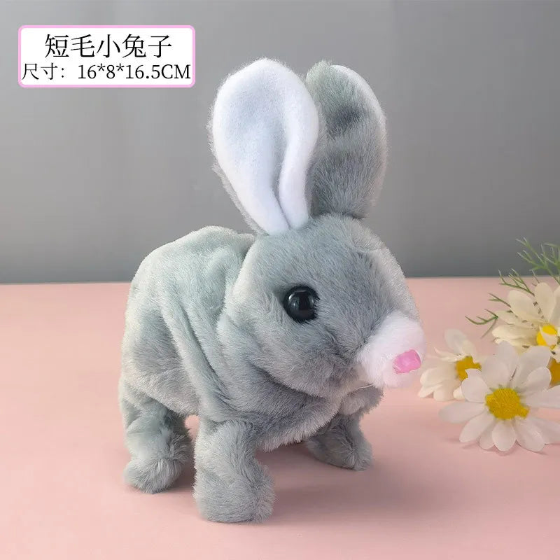TOYSPI Hopping Rabbit 7 Inch Interactive Electronic Plush Toy