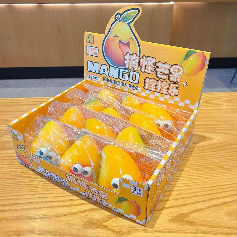 Big-Eyed Funny Mango Squishy Sensory Fidget Toy