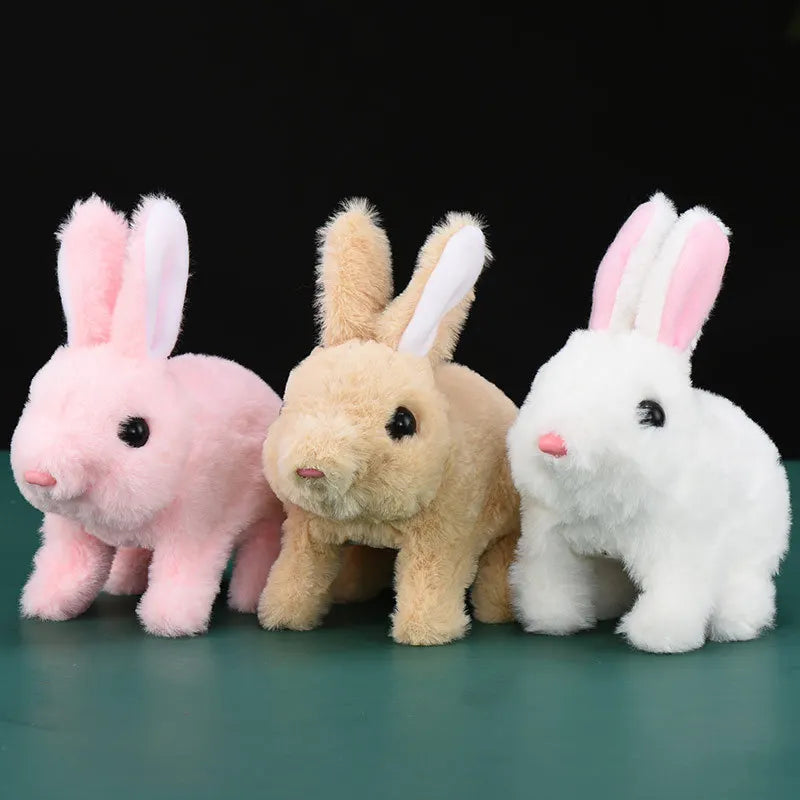 TOYSPI Hopping Rabbit 7 Inch Interactive Electronic Plush Toy