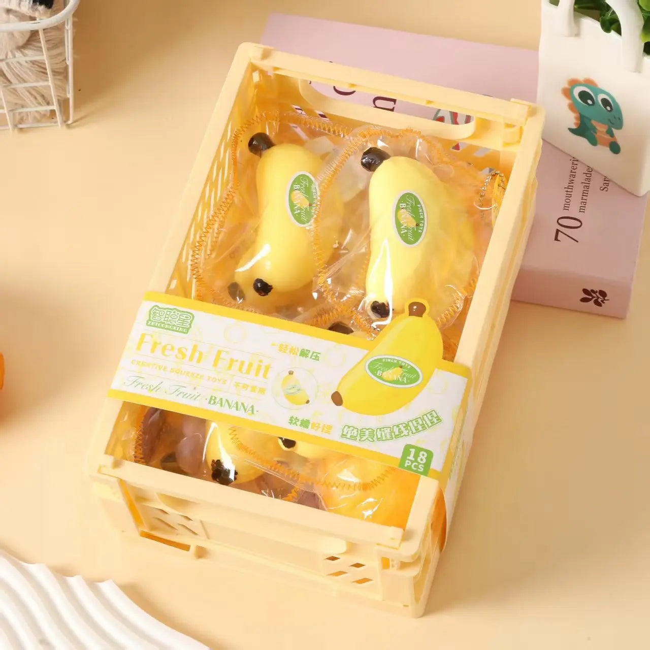 Stitched Banana Squishy High Elastic Quick Rebound Sensory Toy