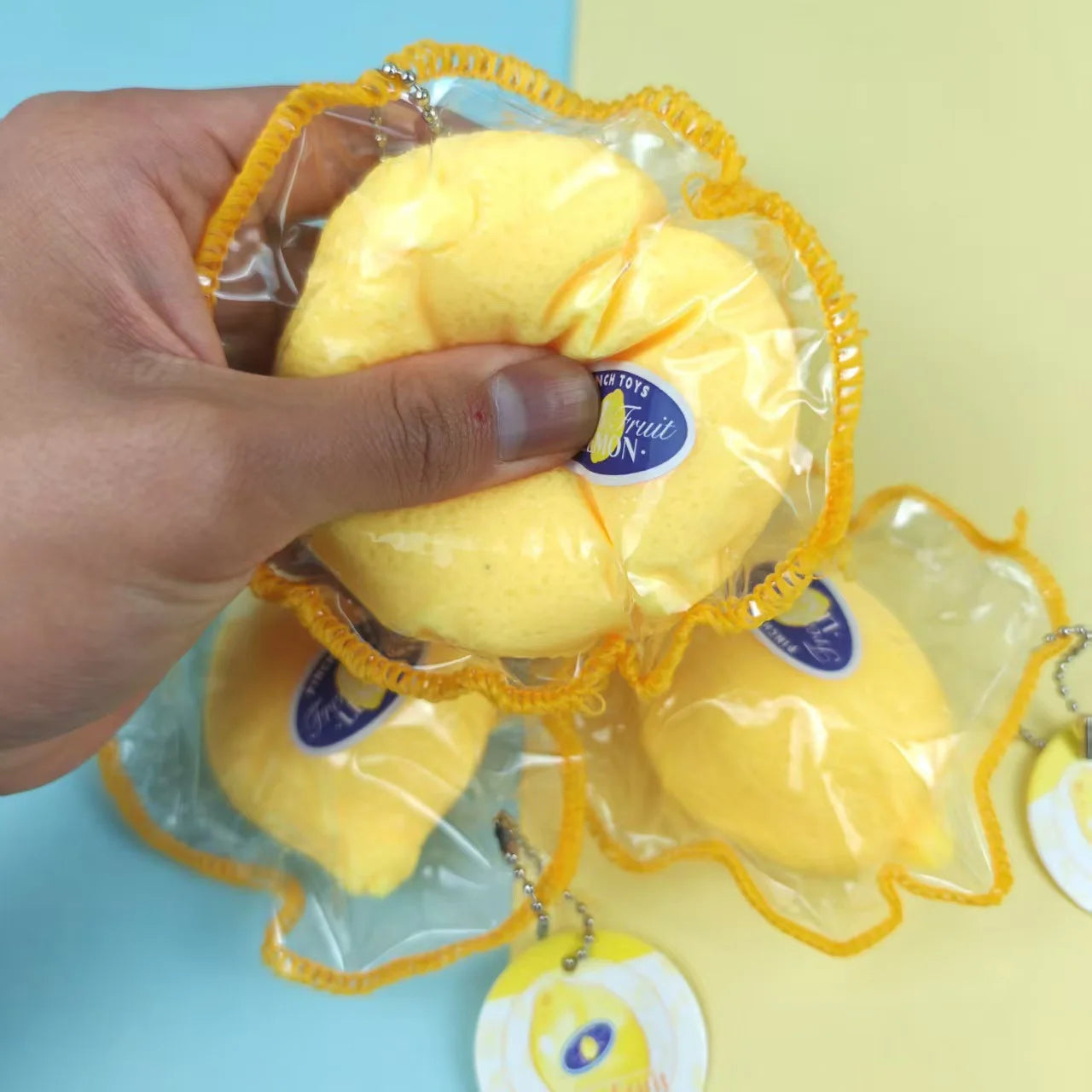 High Stitched Lemon Squishy Stress Relief Sensory Fidget Toy