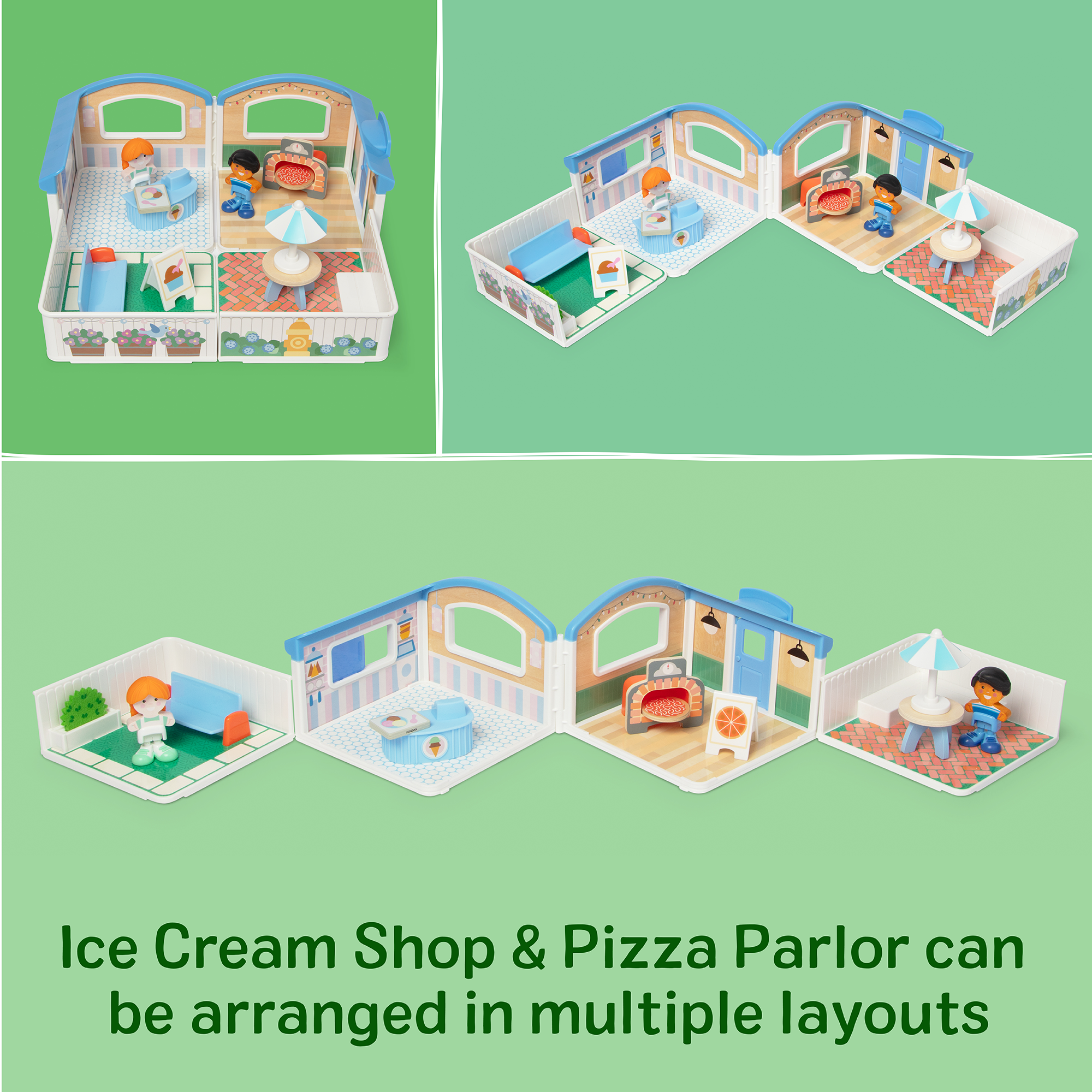 Melissa & Doug Cheery Lane Ice Cream and Pizza Play Set – 12 Pieces