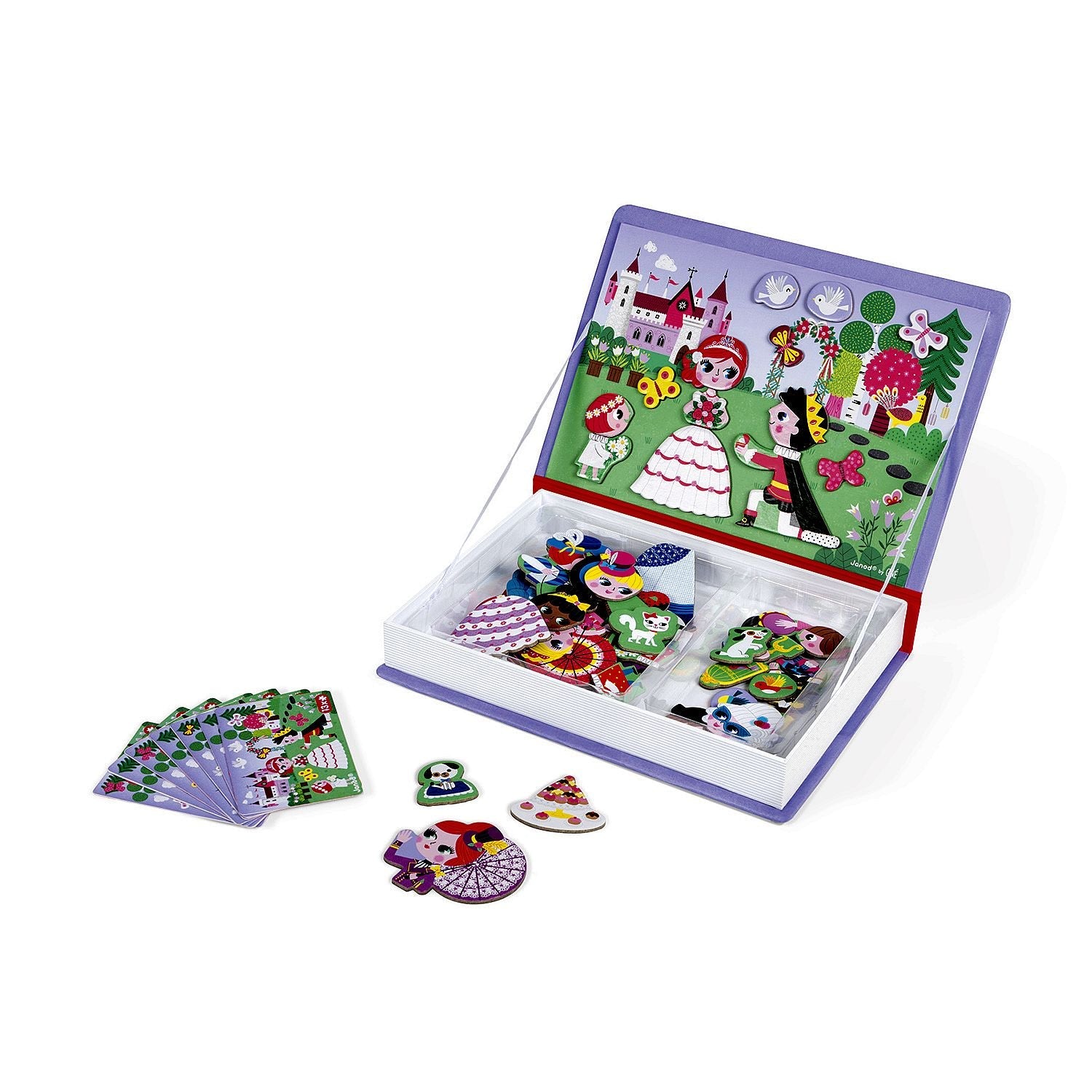 Janod Princesses Magneti'Book magnetic educational game with 55 magnets and 7 cards