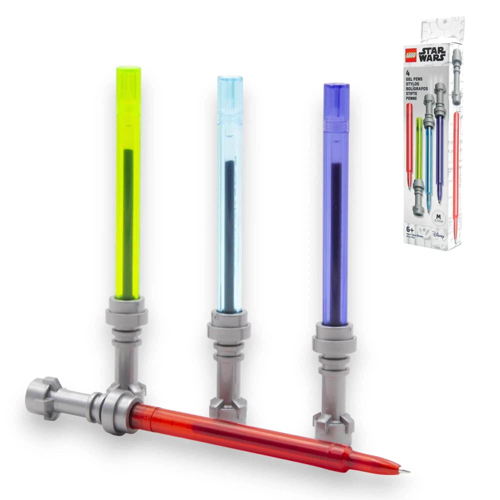 LEGO Star Wars Lightsaber Gel Pen Set - 4 Pack Gel Pens (52875A)