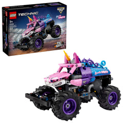 LEGO Technic Monster Jam Sparkle Smash Pull-Back Truck Toy for Boys & Girls - Monster Truck Building Toy W/Pull-Back Racing Action for Kids, Ages 7+ - Gift Idea for Birthdays - 42220