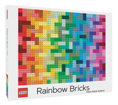 LEGO Rainbow Bricks 1000 piece colorful LEGO brick mosaic puzzle box