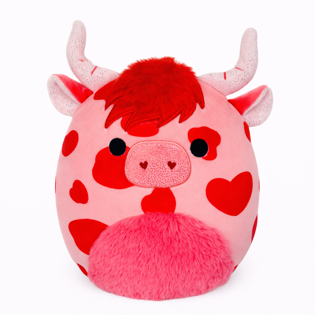 Squishmallows Laurie the Cow 8 inch Valentine plush toy