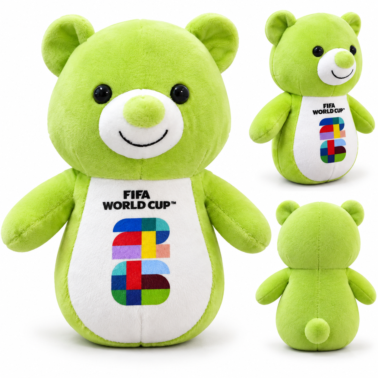 Jazwares FIFA World Cup 2026 10 Inch Colorful Bear Plush Toy