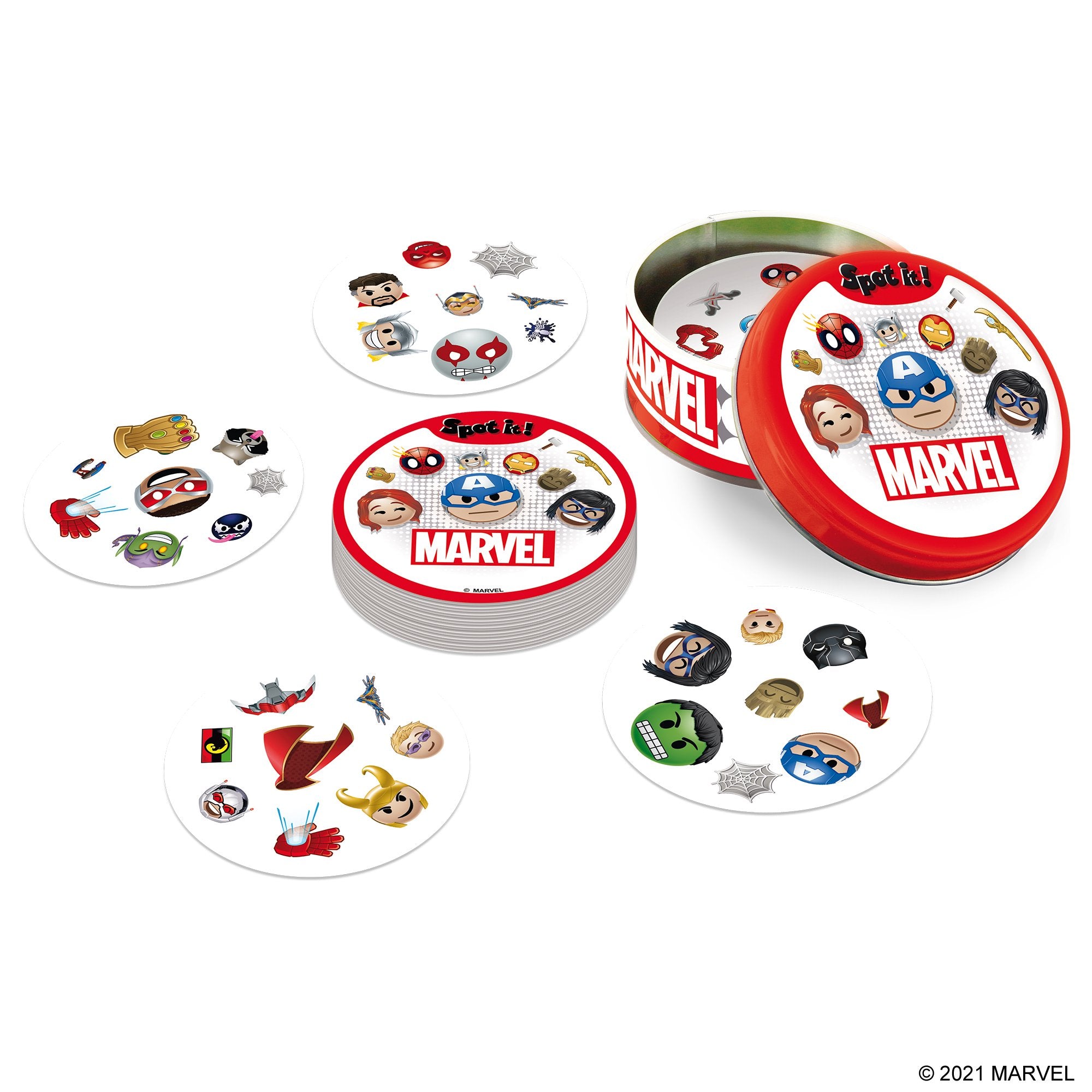 Zygomatic Spot It Marvel Eco Pack Family Matching Card Game