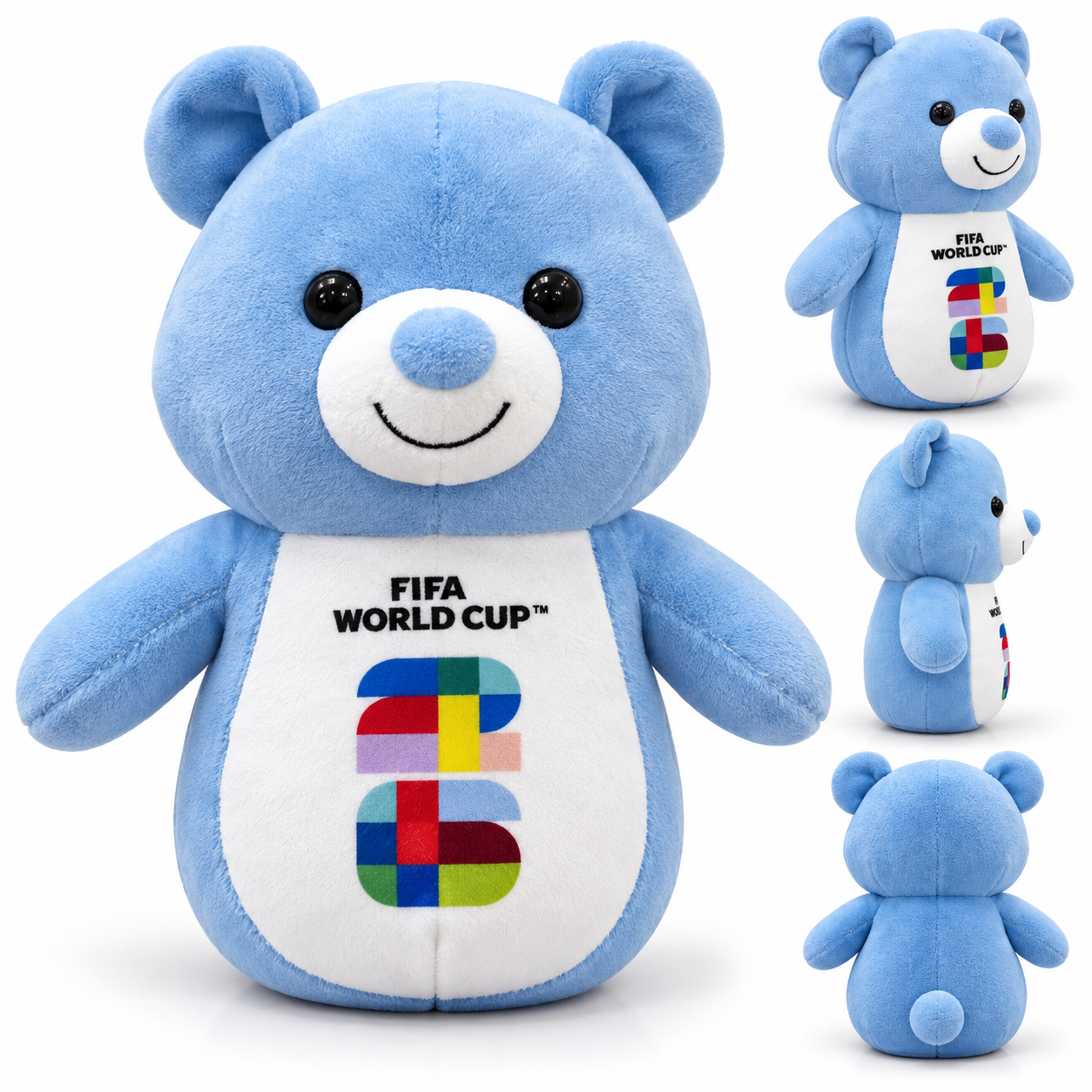 Jazwares FIFA World Cup 2026 10 Inch Colorful Bear Plush Toy