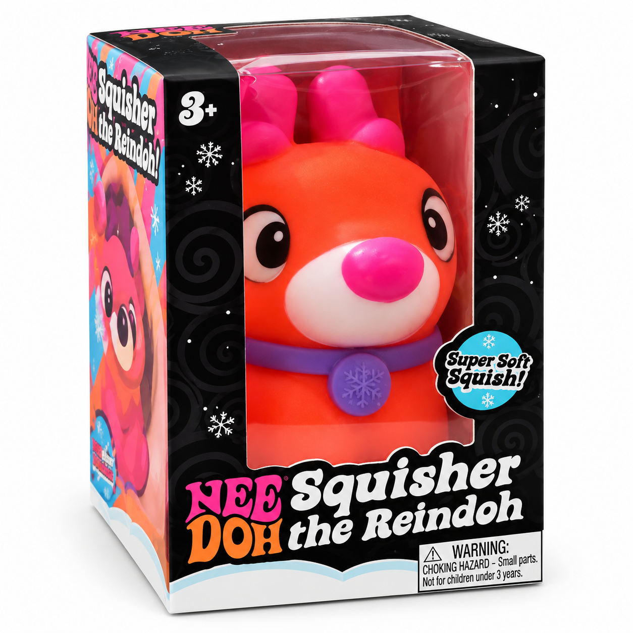 Schylling NeeDoh Squisher the Reindoh Squishy Fidget Toy 1 Piece Random Color