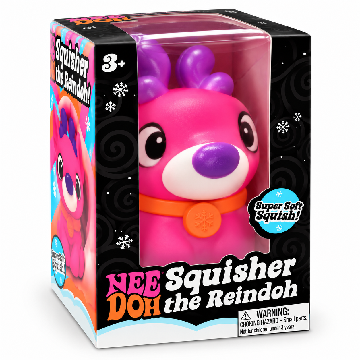 Schylling NeeDoh Squisher the Reindoh Squishy Fidget Toy 1 Piece Random Color