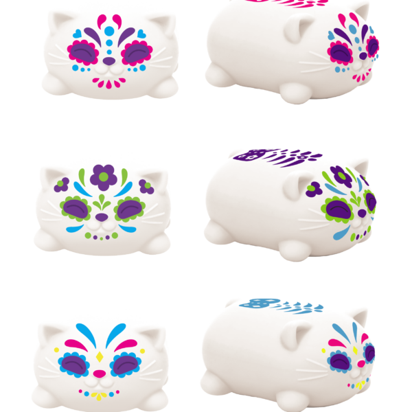 Schylling NeeDoh Sugar Skull Cats Sensory Squishy Toy
