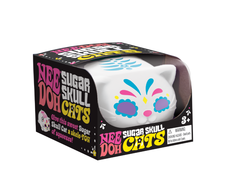 Schylling NeeDoh Sugar Skull Cats Sensory Squishy Toy