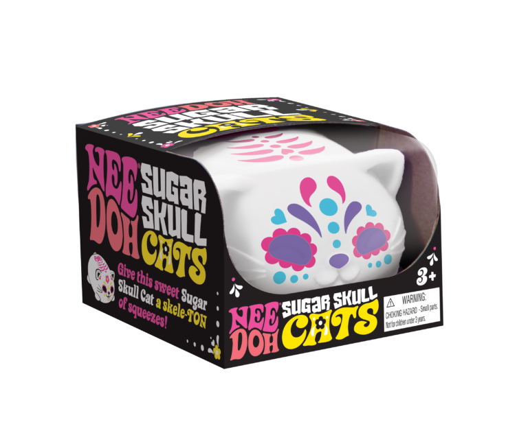 Schylling NeeDoh Sugar Skull Cats Sensory Squishy Toy