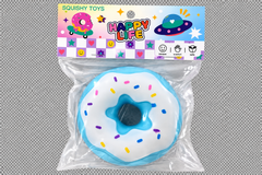 Happy Life Donut Squishy Toy 1 Piece Random Color