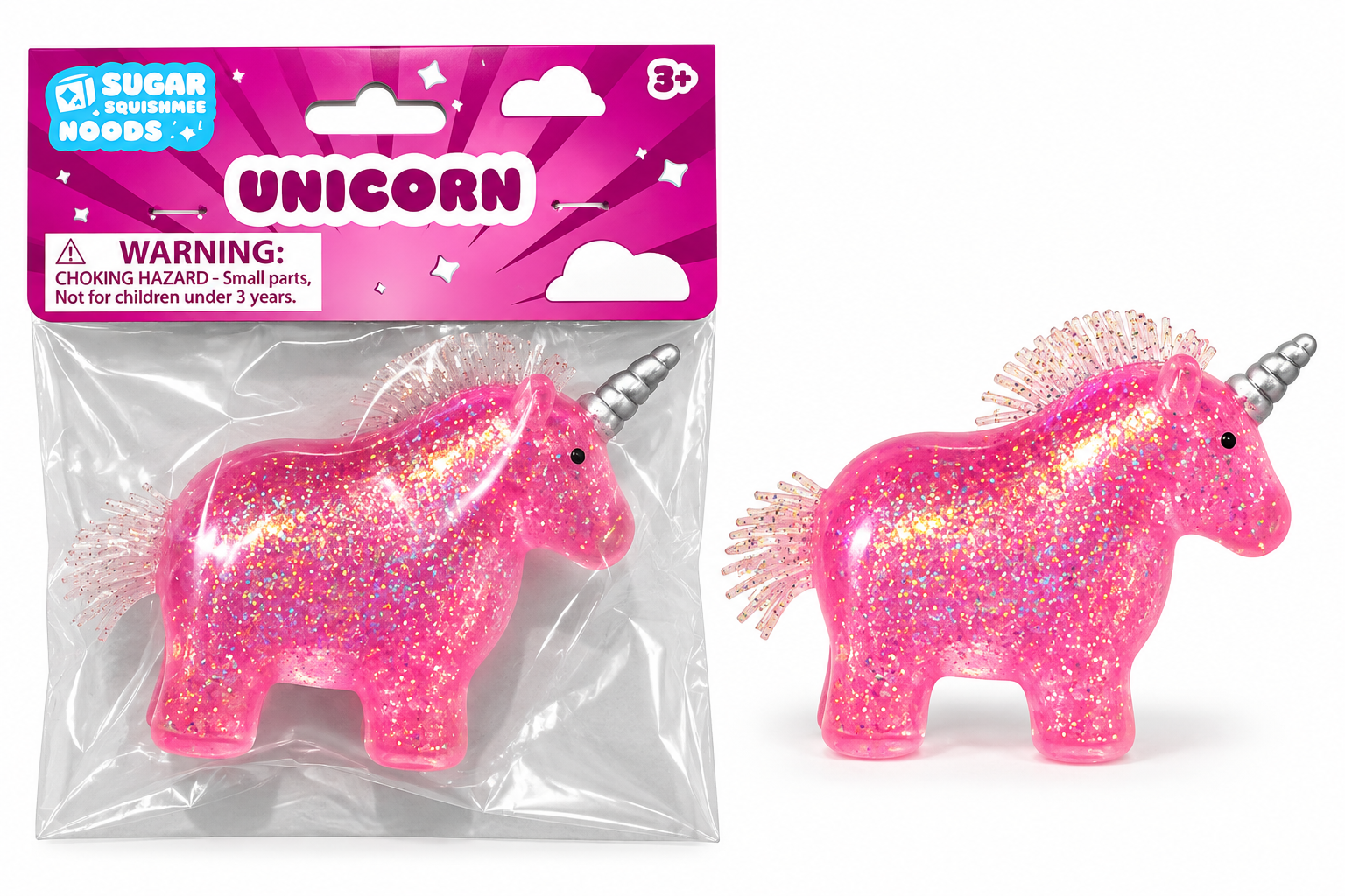 Toysmith Sugar Squishmee Noods Unicorn Squishy Toy 1 Piece Random Color