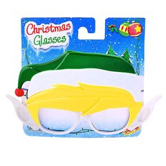 Sun-Staches Elf Christmas Costume Sunglasses with Hat & Ears