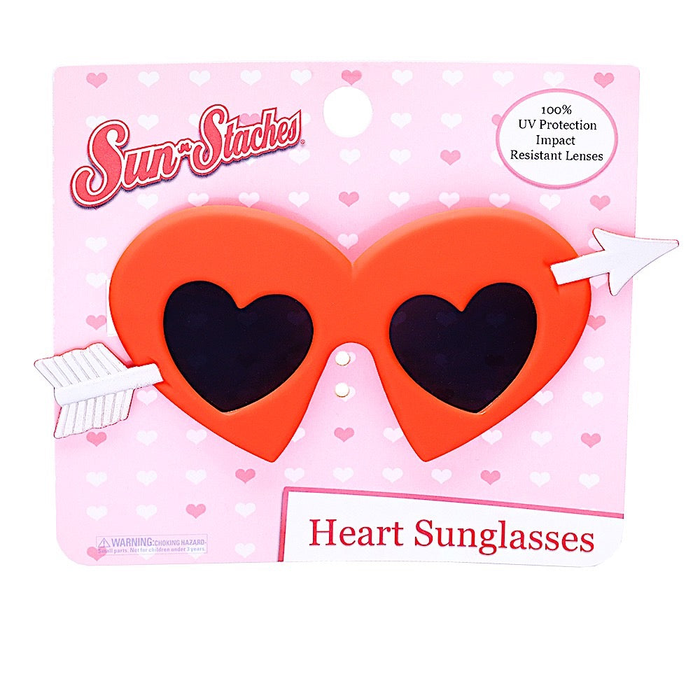 Sun-Staches Lil' Characters Red Heart and Arrow Costume Sunglasses