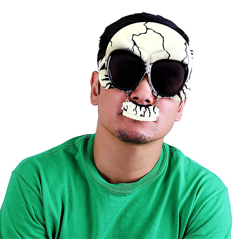 Sun-Staches Dark Lens Skull Mask Costume Sunglasses