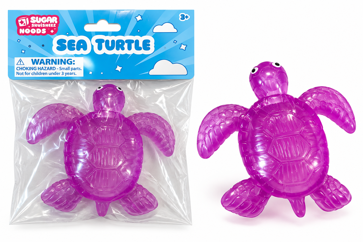 Toysmith Sugar Squishmee Noods Sea Turtle 1 Piece Random Color