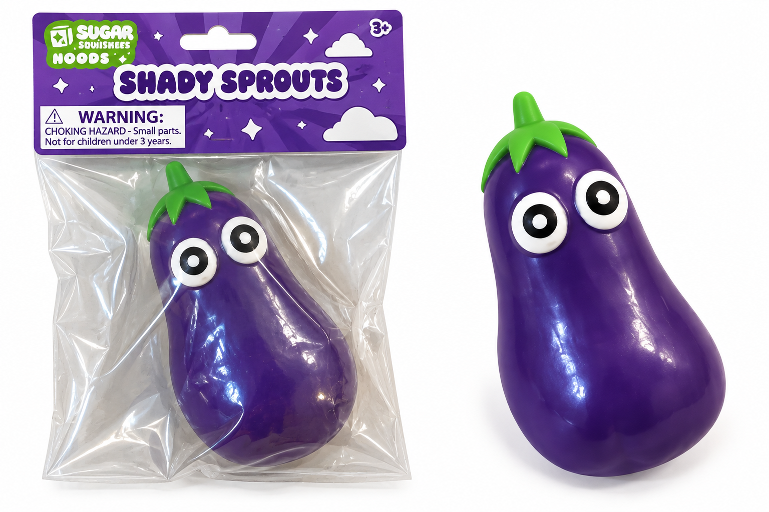 Toysmith Sugar Squishmeez Noods Shady Sprouts 1 Piece Random Style