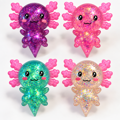Toysmith Sugar Squishmeez Noods Axolotl Squishy Toy Random Color