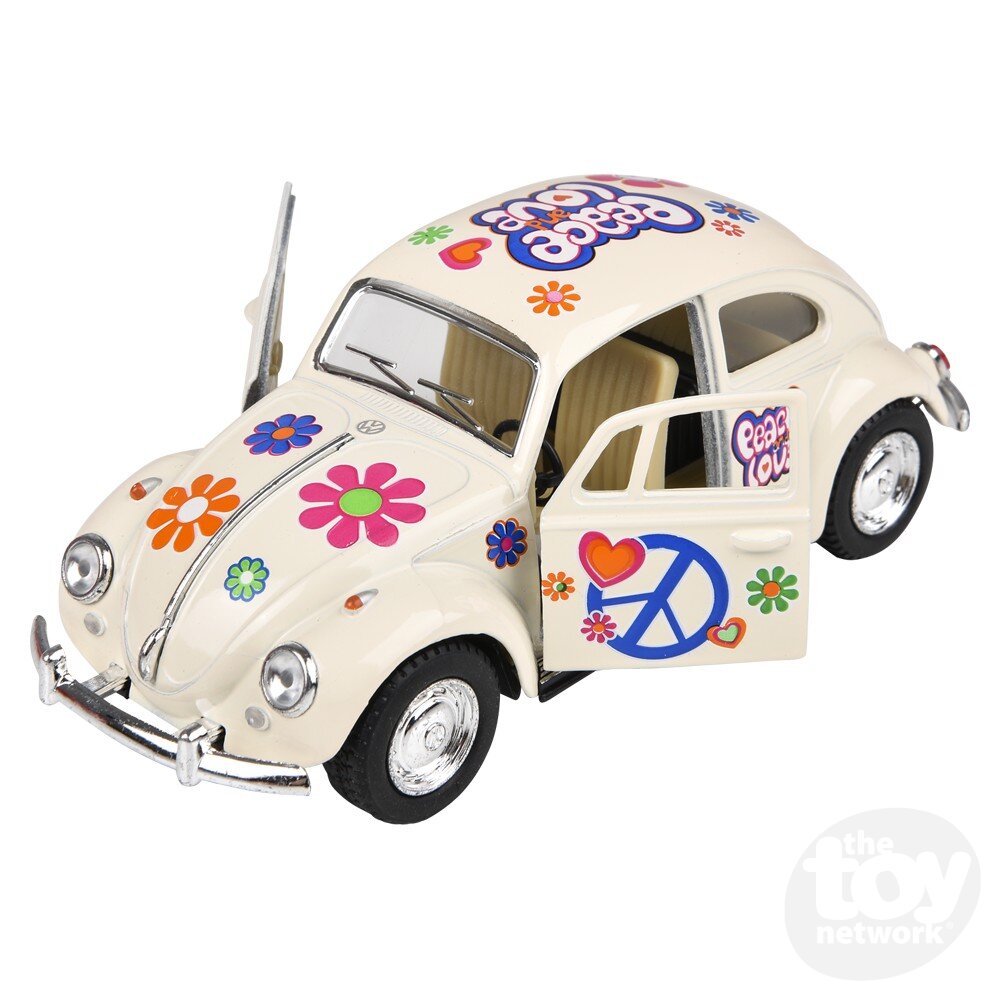 The Toy Network 5 Inch Die Cast Flower Power VW Beetle 1 Piece Random Color