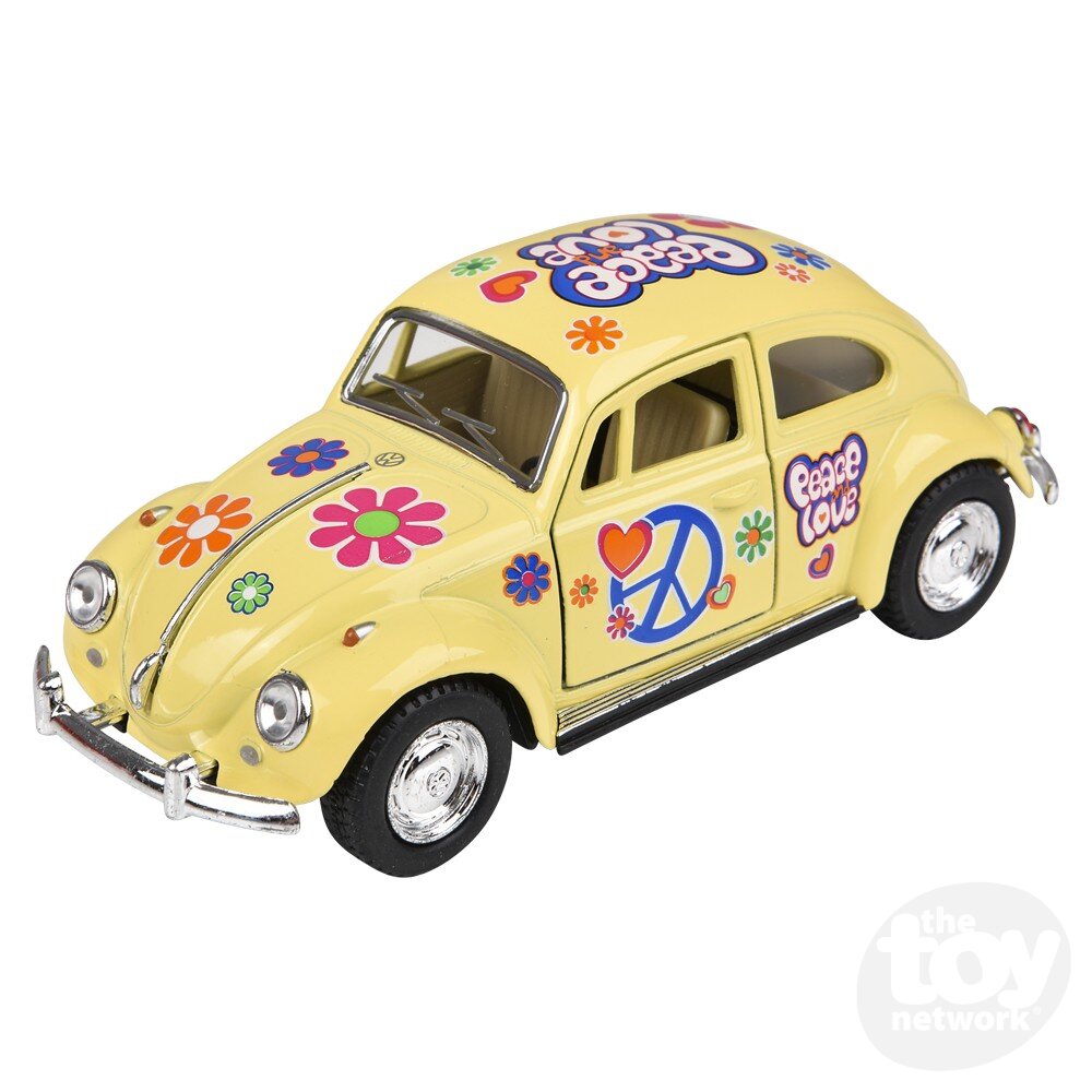 The Toy Network 5 Inch Die Cast Flower Power VW Beetle 1 Piece Random Color