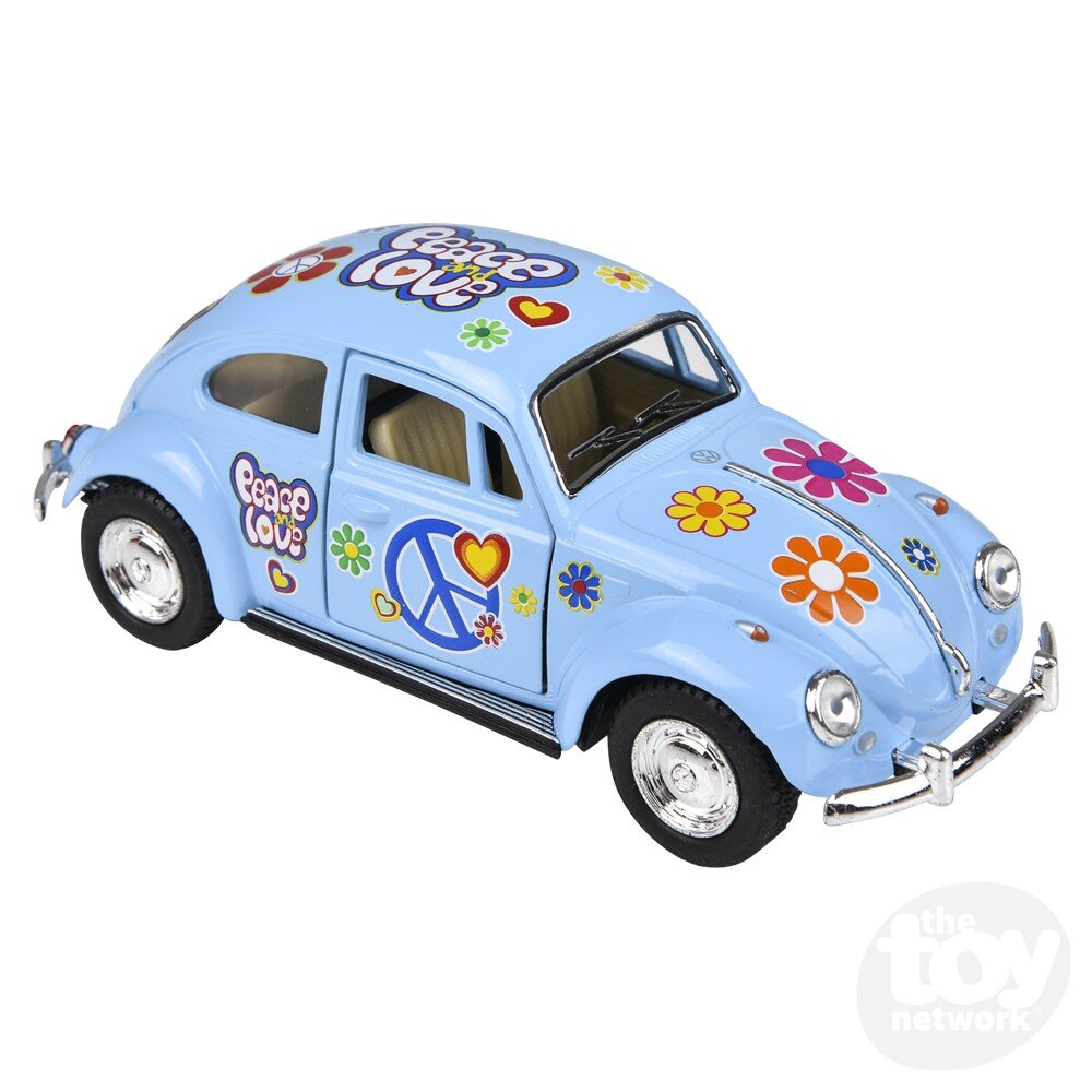 The Toy Network 5 Inch Die Cast Flower Power VW Beetle 1 Piece Random Color