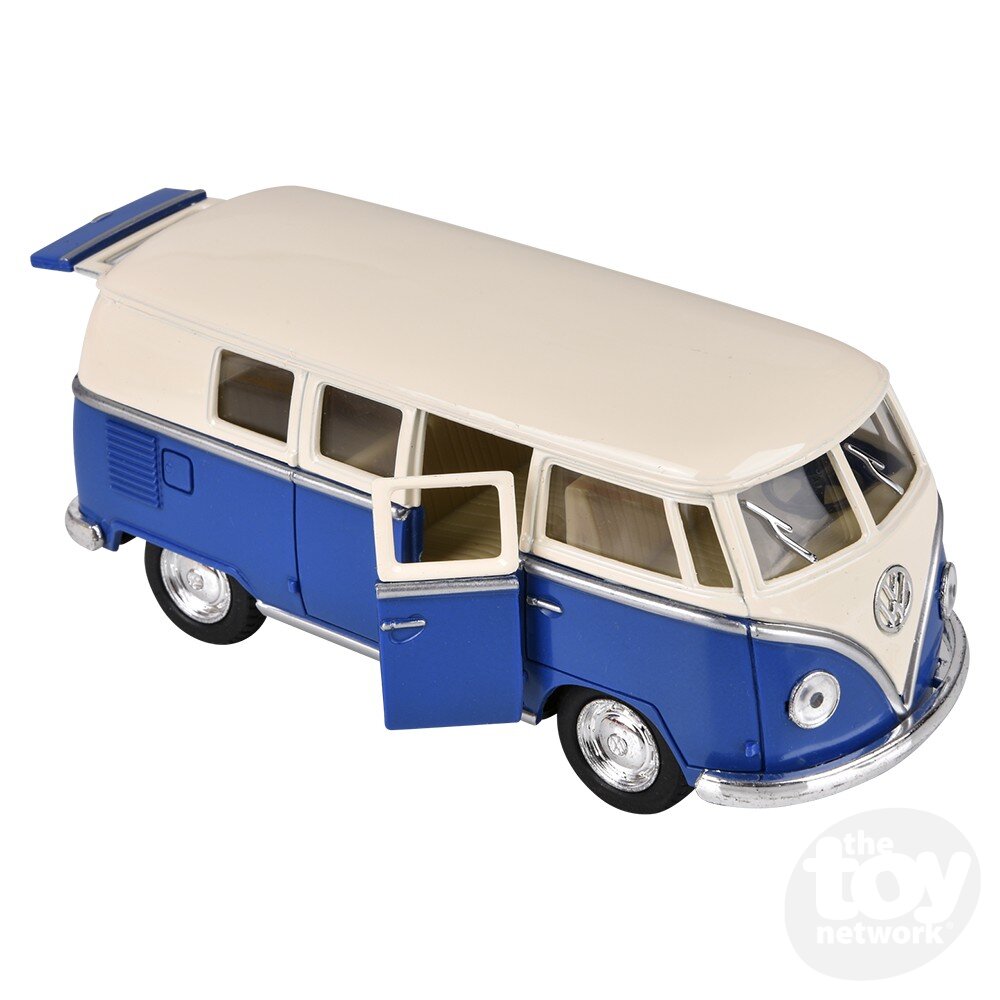 The Toy Network 5 Inch Die Cast Pull Back 1962 VW Classic Bus 1 Piece Random Color