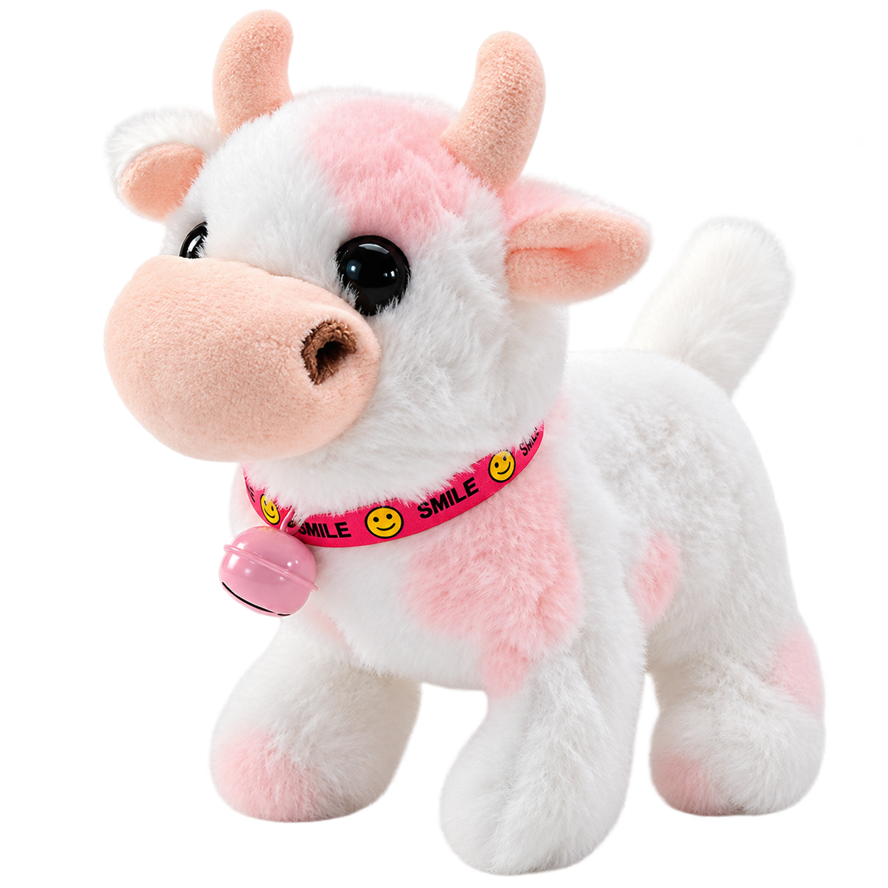 TOYSPI Electric Bell Cow Walking Sound Interactive Plush Toy