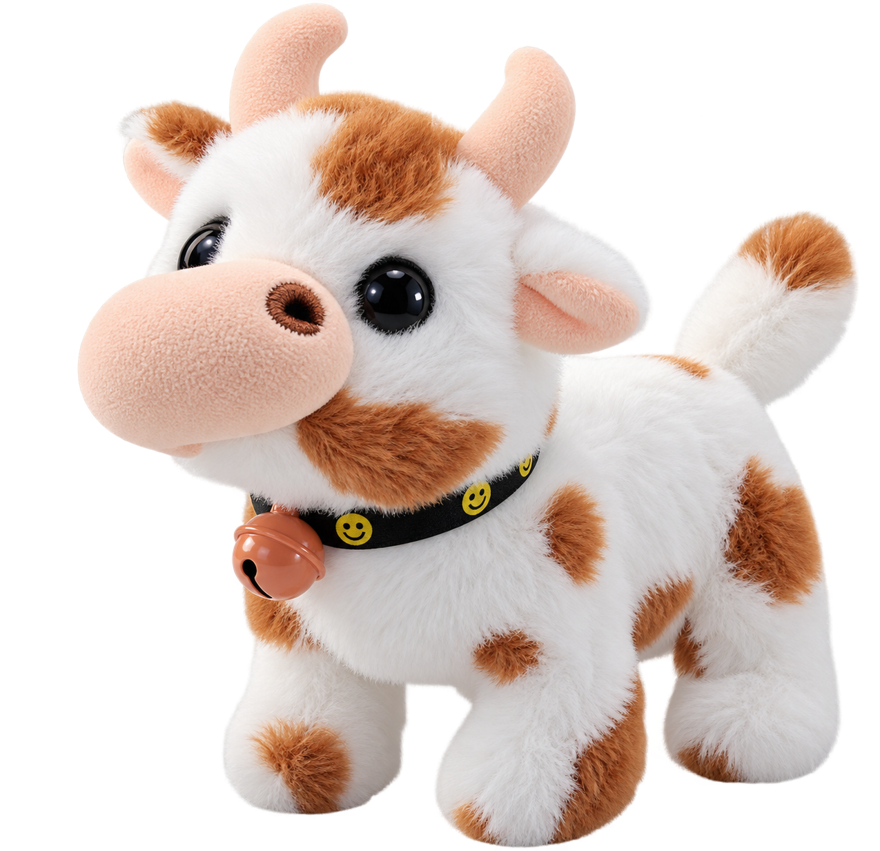 TOYSPI Electric Bell Cow Walking Sound Interactive Plush Toy