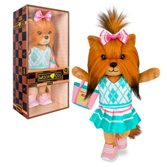 Woof & Co 15-inch Fashion Doll – Finley The Poseable Plush Yorkshire Terrier with Removable Outfit & Accessories, Children Ages 3+
