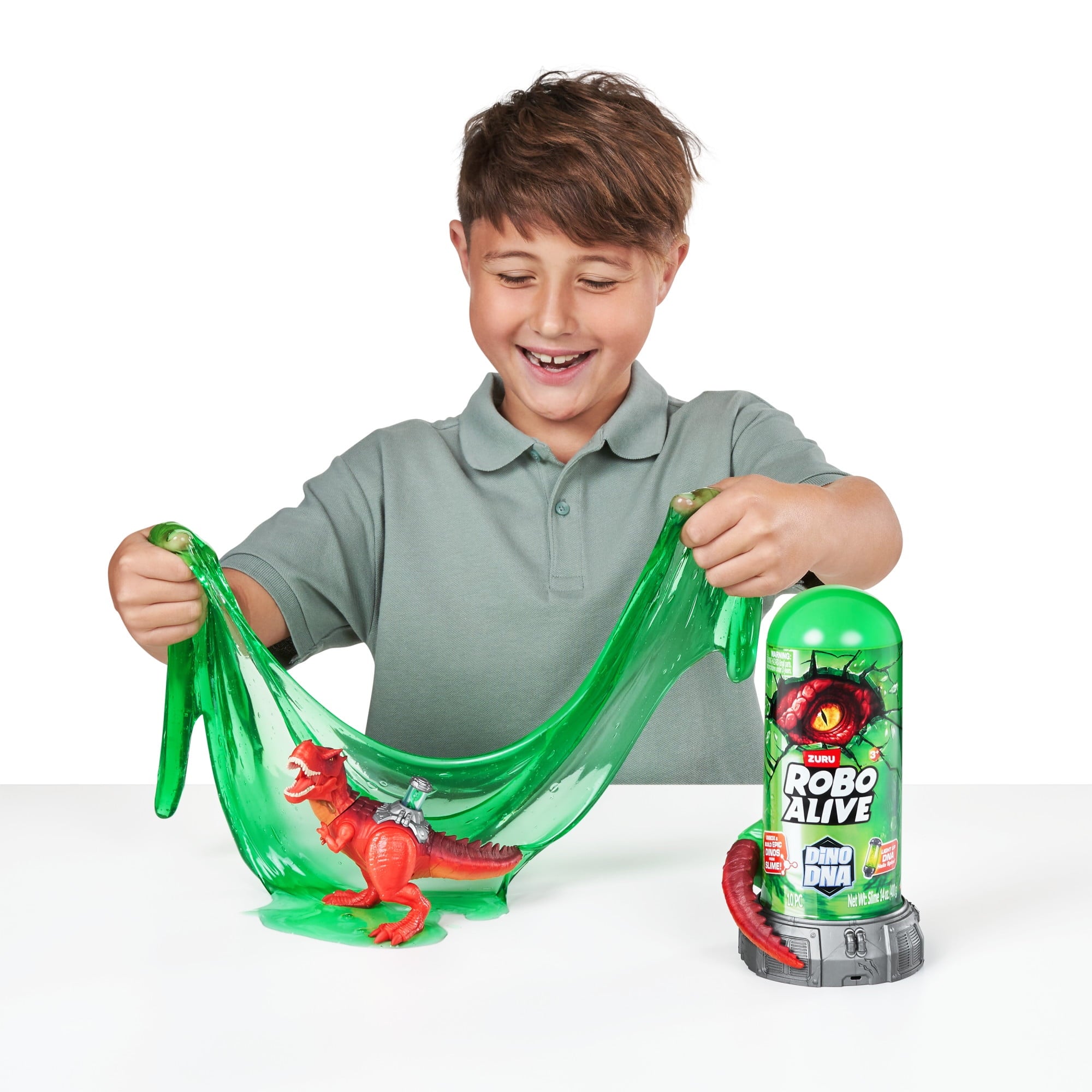 Robo Alive Dino DNA Dinosaur by ZURU - Robot Toy Light-Up DNA Helix Spine for Kids Ages 3+