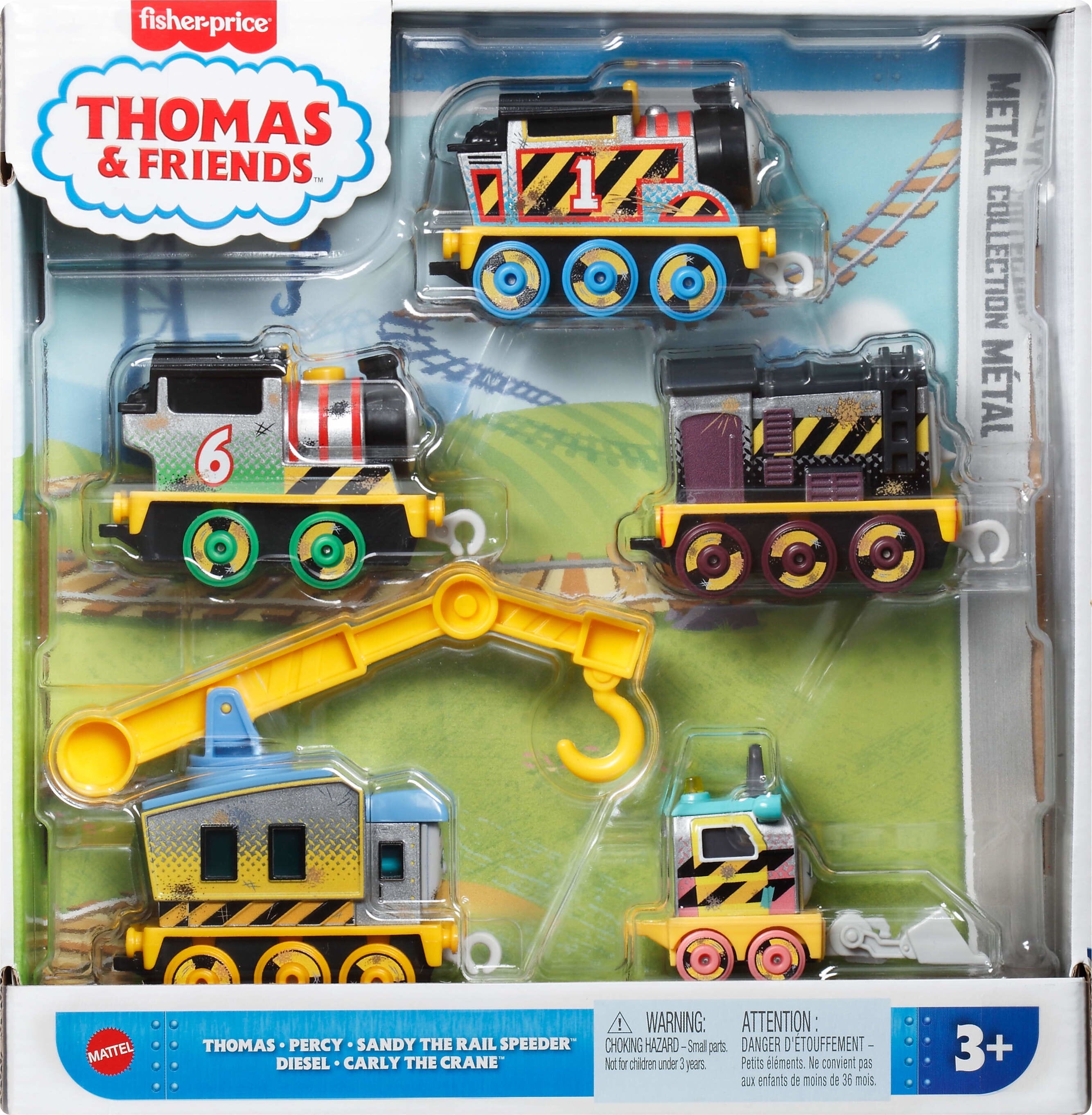 Thomas & Friends Construction Crew 5-Piece Diecast Metal Toy Train & Vehicle Set