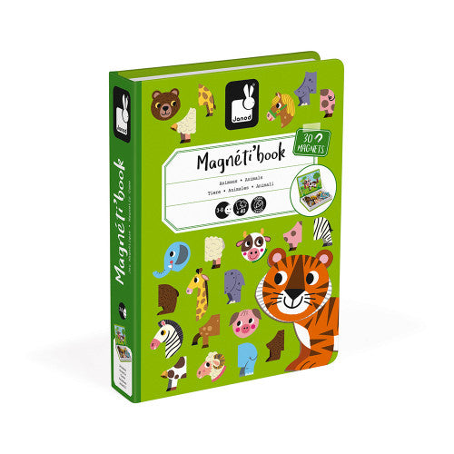 Janod Animals Magneti'Book magnetic educational game with 30 animal magnets and 10 model cards