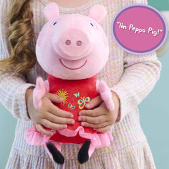 Peppa Pig Great Day for Giggles Peppa 9-inch Plush with Sound, Kids Toys for Ages 3 up