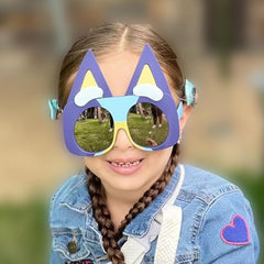 Bluey kids blue character costume sunglasses