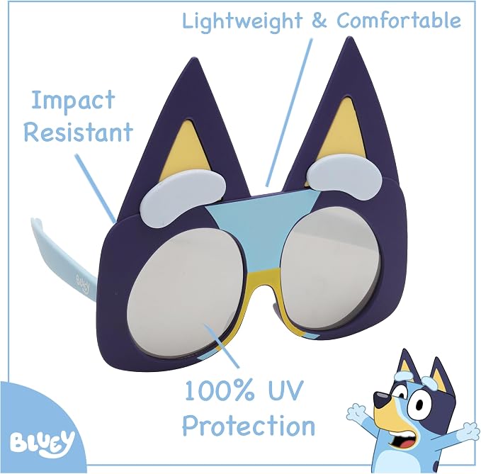 Bluey kids blue character costume sunglasses