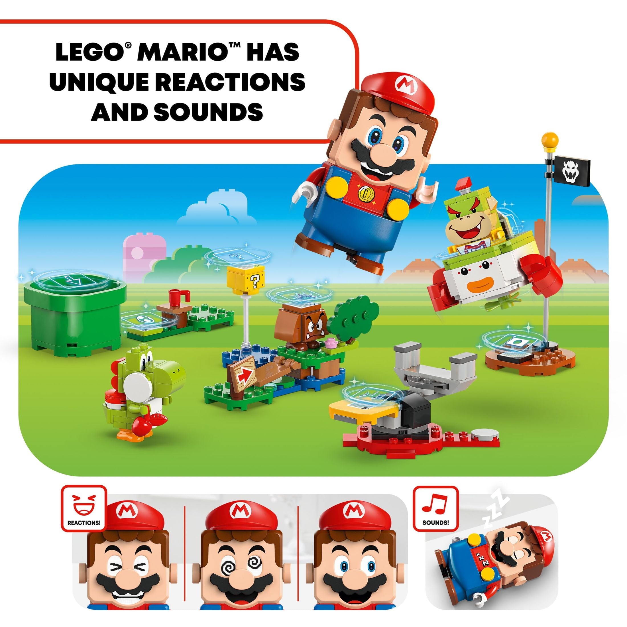 LEGO Super Mario Adventures with Interactive LEGO Mario, Vehicle Mario Playset, Yoshi and Nintendo Toy, 71439