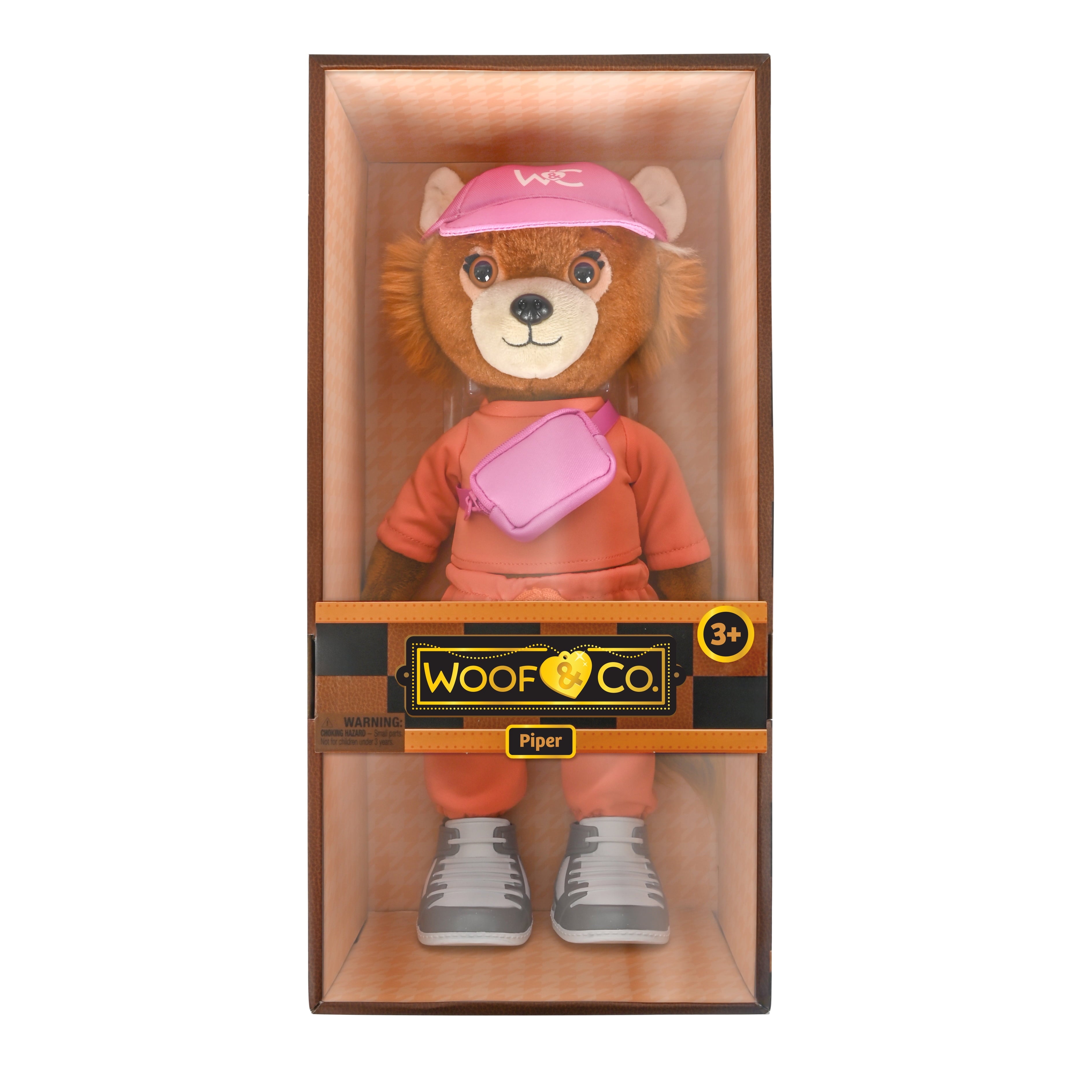 Woof & Co 15-inch Fashion Doll – Piper The Poseable Plush Chihuahua with Removable Outfit & Accessories, Children Ages 3+