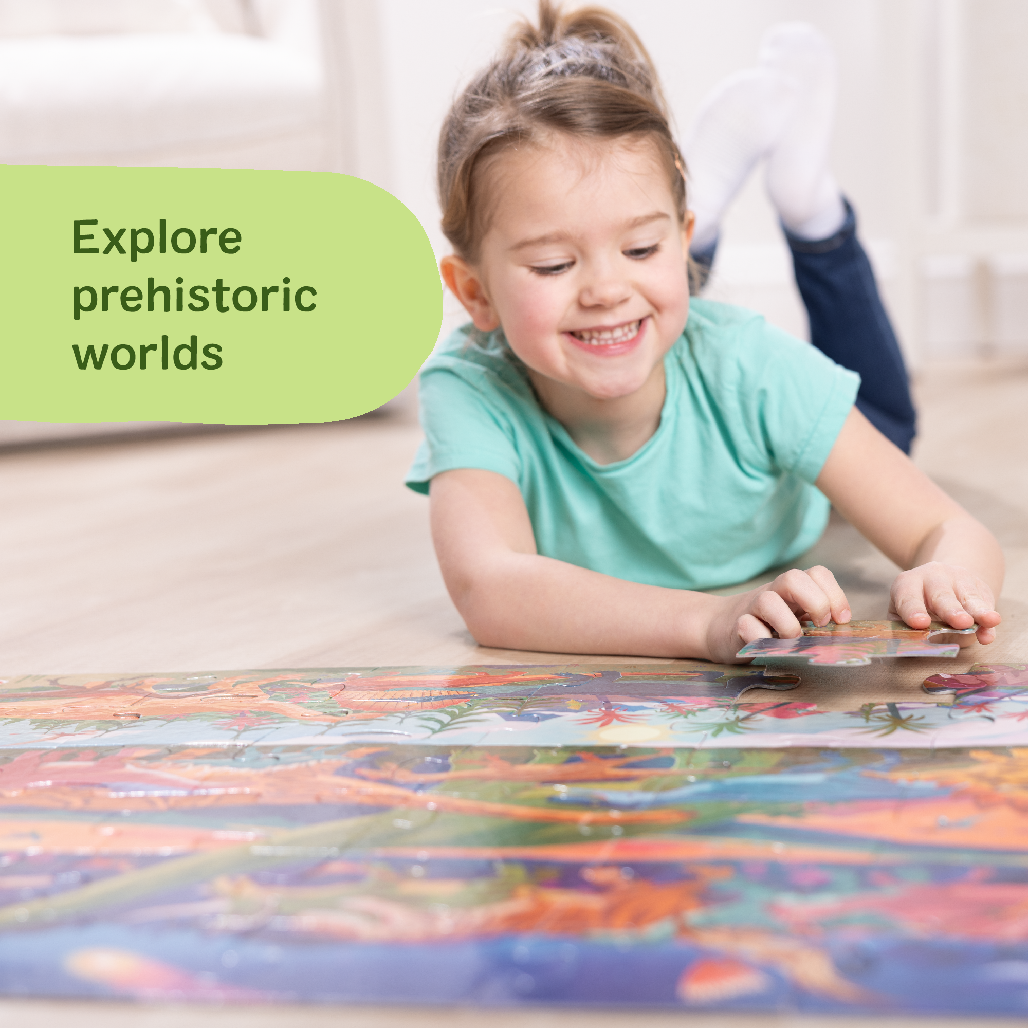 Melissa & Doug Dinosaurs 48 Piece Jumbo Floor Puzzle with Guide