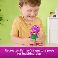 Fisher-Price Barney’s World Heart Hands Barney Toy Figure with Music & Lights for Kids